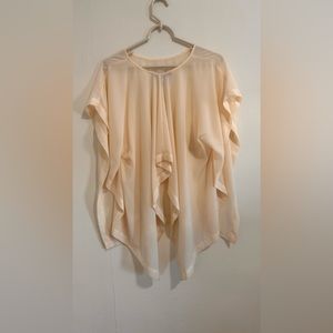 Love 21 silk off white women blouse size XS